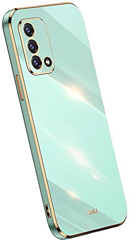 KEYYO Schutzhülle für Oppo A74 (4G Edition), weich, TPU, Silikon, vergoldeter Rand, ultradünn, Grün von KEYYO