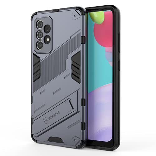 KEYYO Hülle für Samsung Galaxy A52 | A52 5G | A52S 5G, Schutzhülle TPU/PC Handyhülle mit Stand, Stoßfest Bumper Armor Case Hybrid Cover - Grau von KEYYO