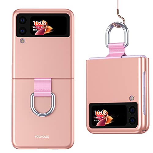 KEYYO Hülle für Samsung Galaxy Z Flip 3, PC Handyhülle mit Ringschließe, Schutzhülle Case Cover mit Schlüsselanhänger - Roségold KEYYO Hülle für Samsung Galaxy Z Flip 3, PC Handyhülle mit Ringschließe, Schutzhülle Case Cover mit Schlüsselanhänger - Roségold von KEYYO