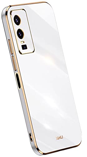 KEYYO Hülle für VIVO Y76 5G, Schutzhülle TPU Silikon Handyhülle mit Galvanisieren von Phnom Penh, Stoßfest Bumper Case Soft Cover - Weiß von KEYYO