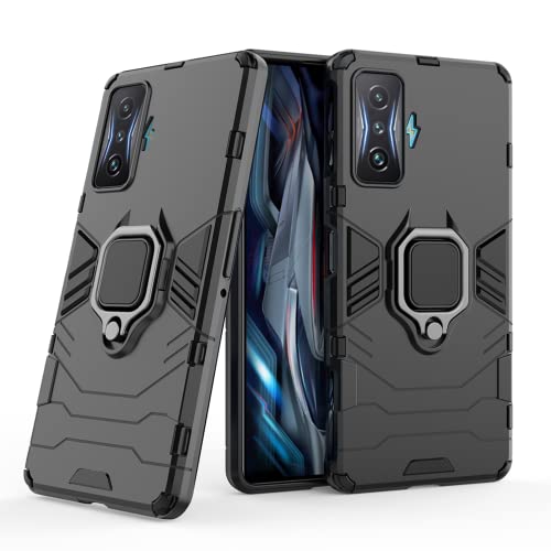 KEYYO Hülle für Xiaomi Poco F4 GT, Schutzhülle TPU/PC Handyhülle mit Ständer, Stoßfest Bumper Armor Case Hybrid Cover Schwarz KEYYO Hülle für Xiaomi Poco F4 GT, Schutzhülle TPU/PC Handyhülle mit Ständer, Stoßfest Bumper Armor Case Hybrid Cover Schwarz von KEYYO