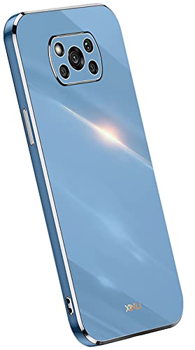 KEYYO Hülle für Xiaomi Poco X3 Pro | X3 NFC, Schutzhülle TPU Silikon Handyhülle mit Galvanisieren von Phnom Penh, Stoßfest Bumper Case Soft Cover - Blau von KEYYO