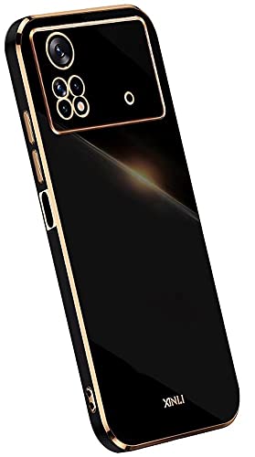 KEYYO Hülle für Xiaomi Poco X4 Pro 5G 6.67", Schutzhülle TPU Silikon Handyhülle mit Galvanisieren von Phnom Penh, Stoßfest Bumper Case Soft Cover - Schwarz KEYYO Hülle für Xiaomi Poco X4 Pro 5G 6.67", Schutzhülle TPU Silikon Handyhülle mit Galvanisieren von Phnom Penh, Stoßfest Bumper Case Soft Cover - Schwarz von KEYYO