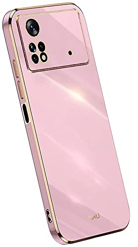 KEYYO Hülle für Xiaomi Poco X4 Pro 5G 6.67", Schutzhülle TPU Silikon Handyhülle mit Galvanisieren von Phnom Penh, Stoßfest Bumper Case Soft Cover - Violett von KEYYO