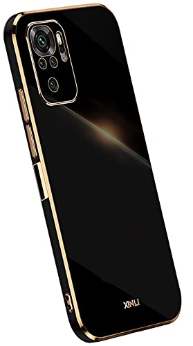 KEYYO Hülle für Xiaomi Redmi Note 10 4G | Note 10S, Schutzhülle TPU Silikon Handyhülle mit Galvanisieren von Phnom Penh, Stoßfest Bumper Case Soft Cover - Schwarz KEYYO Hülle für Xiaomi Redmi Note 10 4G | Note 10S, Schutzhülle TPU Silikon Handyhülle mit Galvanisieren von Phnom Penh, Stoßfest Bumper Case Soft Cover - Schwarz von KEYYO