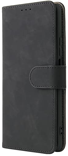 KEYYO Klapp Handyhülle für Ulefone Note 12P, PU Leder Hülle mit 2 Kartenfächer, Schutzhülle Case Tasche Magnetverschluss Flip Cover - Schwarz von KEYYO