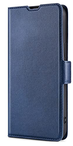 KEYYO Leder Folio Hülle für Oppo A96 / Oppo A76 / Oppo A36, Flip TPU + PU Lederhülle Brieftasche mit Kartensteckplätzen, Handyhülle Schutzhülle Case Cover mit Ständer Funktion - Blau von KEYYO