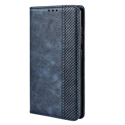 KEYYO Leder Folio Hülle für Samsung Galaxy M52 5G, Premium Flip Wallet Tasche mit Kartensteckplätzen, PU/TPU Lederhülle Handyhülle Schutzhülle - Blau von KEYYO