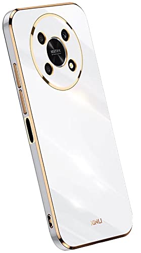 KEYYO Schutzhülle für Huawei Honor Magic4 Lite 5G, weiche Schutzhülle, TPU, Silikon, vergoldet, ultradünn, Weiß von KEYYO