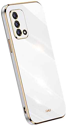 KEYYO Schutzhülle für Oppo A74 (4G Edition), weiches TPU-Silikon, vergoldeter Rand, ultradünn, Weiß von KEYYO