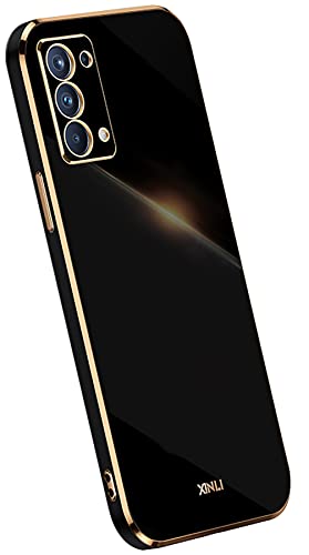 KEYYO Schutzhülle für Oppo Find X3 Lite, weiches TPU-Silikon, mit goldfarbenem Rand, ultradünn, Schwarz KEYYO Schutzhülle für Oppo Find X3 Lite, weiches TPU-Silikon, mit goldfarbenem Rand, ultradünn, Schwarz von KEYYO