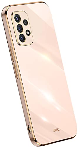 KEYYO Schutzhülle für Samsung Galaxy A32 (4G Edition), weich, TPU, Silikon, vergoldeter Rand, ultradünn, Rosa von KEYYO