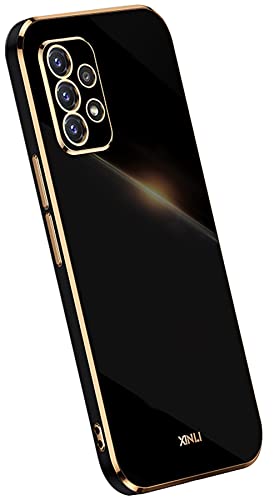KEYYO Schutzhülle für Samsung Galaxy A52 | A52 5G | A52S 5G, weich, TPU, Silikon, vergoldet, ultradünn, Schwarz KEYYO Schutzhülle für Samsung Galaxy A52 | A52 5G | A52S 5G, weich, TPU, Silikon, vergoldet, ultradünn, Schwarz von KEYYO