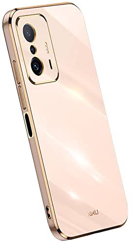 KEYYO Schutzhülle für Xiaomi MI 11T | 11T Pro, Schutzhülle, weich, TPU, Silikon, vergoldet, ultradünn, Rosa von KEYYO