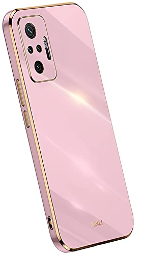 KEYYO Schutzhülle für Xiaomi Redmi Note 10 Pro, Schutzhülle, weich, TPU, Silikon, vergoldet, ultradünn, Violett von KEYYO