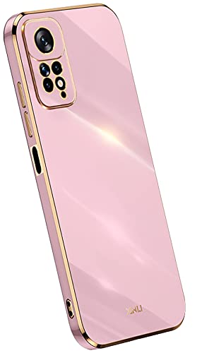 KEYYO Schutzhülle für Xiaomi Redmi Note 11 Pro/Note 11 Pro 5G, weiche TPU-Silikonhülle, vergoldeter Rand, ultradünn, Violett von KEYYO