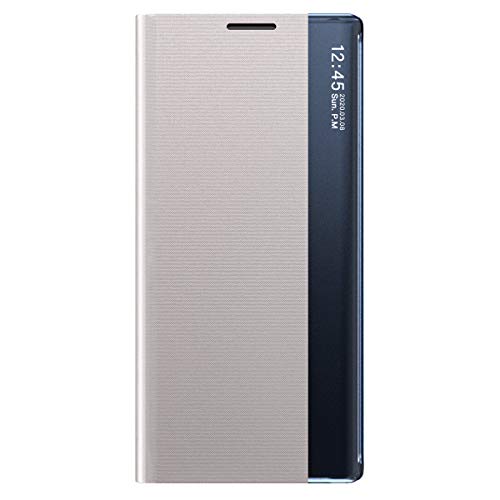 KEYYO Smart View Schutzhülle für Samsung Galaxy S22 Ultra, Prime Schutzhülle mit transparentem Sichtfenster, elegant, Spiegel, Flip Case Cover mit Faltbarer Standfunktion – Silber KEYYO Smart View Schutzhülle für Samsung Galaxy S22 Ultra, Prime Schutzhülle mit transparentem Sichtfenster, elegant, Spiegel, Flip Case Cover mit Faltbarer Standfunktion – Silber von KEYYO