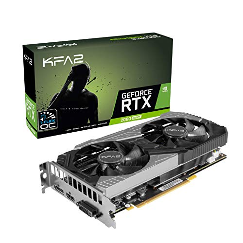 KFA2 26ISL6HP39SK nVidia GeForce RTX 2060 Super OC 8GB 256-bit GDDR6 PCIe Grafikkarte, schwarz von KFA2