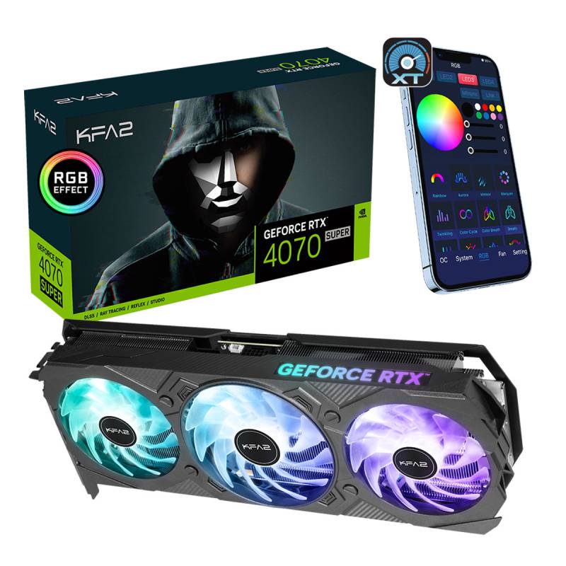 KFA2 GeForce RTX 4070 Super EX GAMER 1-Click OC - 12GB GDDR6X, 1x HDMI, 3x DP von KFA2