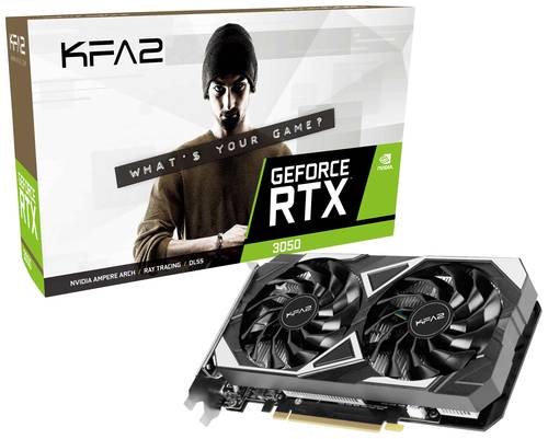 KFA2 Grafikkarte Nvidia GeForce RTX 3050 EX (1-Click OC-Funktion) 6GB GDDR6-RAM PCIe x16 DisplayPort von KFA2