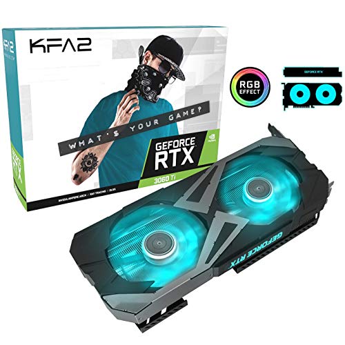 KFA2 Nvidia GeForce RTX 3060 Ti EX, 1 Click OC, 8 GB GDDR6 PCI-Express Gaming Grafikkarte von KFA2