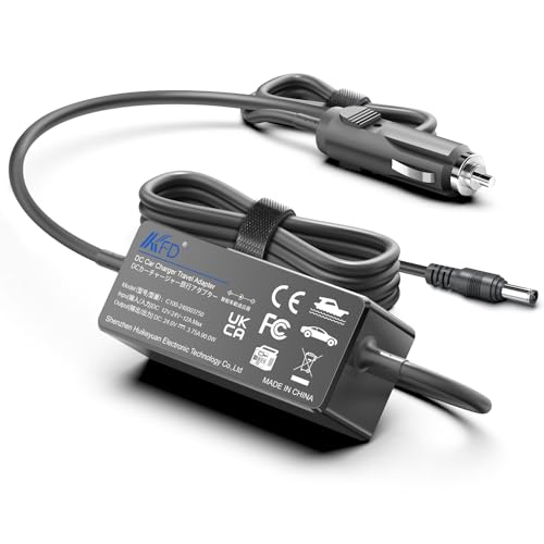 KFD 90W DC 12V-24V Universal KFZ Netzteil Auto Ladekabel für Asus Lenovo Toshiba MSI Laptop Zigarettenanzünder DC-Adapter JBL Bose Bluetooth Lautsprecher Power Station Monitor 24V 3,75A Car Charger von KFD