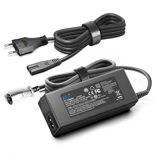 KFD 42V Ladegerät Netzteil für Akku 36V 10AH Lithium E-Bike Elektro Fahrräder Pedelec REX Stratos Razor MX500, MX650, GT GT750 Schwinn S1000, S600, Ezip E1000 eBike GoGo Stecker 3-polig XLR Ladekabel von KFD