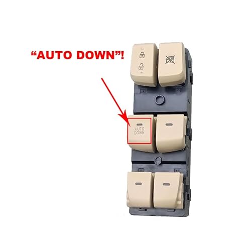 Window Switch Button/Fit for Hyundai Elantra 2012-2016 Auto Elektrische Master Fensterheber Schalter 93570-4V000 93570-4V040 Auto Teile(Beige AutoDown) von KFJFDHES