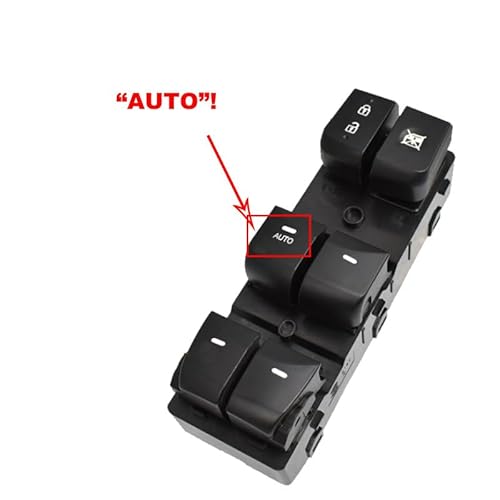 Window Switch Button/Fit for Hyundai Elantra 2012-2016 Auto Elektrische Master Fensterheber Schalter 93570-4V000 93570-4V040 Auto Teile(Black AUTO) von KFJFDHES