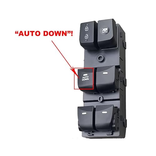 Window Switch Button/Fit for Hyundai Elantra 2012-2016 Auto Elektrische Master Fensterheber Schalter 93570-4V000 93570-4V040 Auto Teile(Black AutoDown) von KFJFDHES