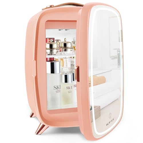 KFO Mini Kühlschrank Mit LED-Spiegel 6 Liter | Tragbarer Kosmetikkühlschrank Für Make-up, 3 Lichtmodi (Hell/Dämmer/Sternenlicht) | Bis 6°C Kühltemperatur + 20dB Ultra-Leise KFO Mini Kühlschrank Mit LED-Spiegel 6 Liter | Tragbarer Kosmetikkühlschrank Für Make-up, 3 Lichtmodi (Hell/Dämmer/Sternenlicht) | Bis 6°C Kühltemperatur + 20dB Ultra-Leise von KFO