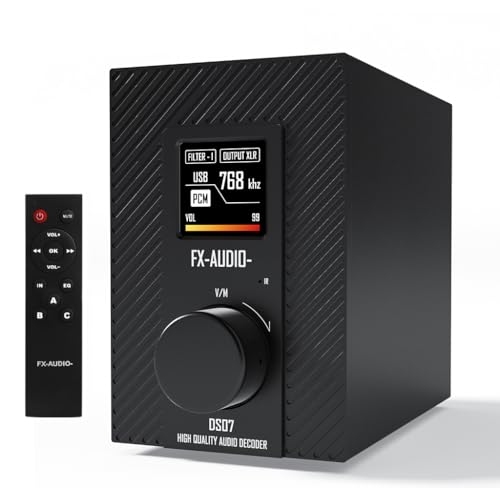 FX-AUDIO- DS07 DAC - ES9068AS XU216 Bluetooth 5.1 HiFi Vollsymmetrischer Decoder 32Bit/768kHz DSD512 Native MQA, mit Fernbedienung FX-AUDIO- DS07 DAC - ES9068AS XU216 Bluetooth 5.1 HiFi Vollsymmetrischer Decoder 32Bit/768kHz DSD512 Native MQA, mit Fernbedienung von KGUSS