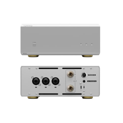 Topping B200 Reiner Mono-Leistungsverstärker - 200W Ausgangsleistung 3 x XLR/TRS Balanced Input 2 Gain NFCA Diskreter Verstärker 12V Trigger (Silber) von KGUSS