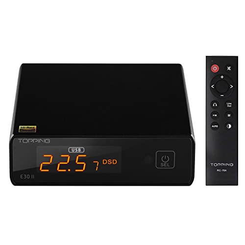 Topping E30 II DAC-Vorverstärker – 2 x AK4493S Hi-Res XMOS XU208 DAC 32 Bit/768 kHz DSD512 DSD Direct Mode Decoder für USB/Coax/Opt Eingänge Cinch HiFi Stereo Digital Audio Decoder Schwarz Topping E30 II DAC-Vorverstärker – 2 x AK4493S Hi-Res XMOS XU208 DAC 32 Bit/768 kHz DSD512 DSD Direct Mode Decoder für USB/Coax/Opt Eingänge Cinch HiFi Stereo Digital Audio Decoder Schwarz von KGUSS