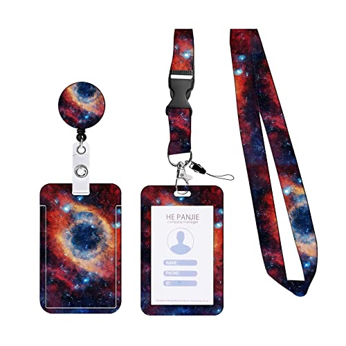 KHDULQ Lanyard Mit Kartenhülle, Kartenhülle Mit Band, Id Card Holder, Karten Schutzhülle, Card Wallet (Red Star Neck Strap, Star Card Sleeve) Für Handy-Lanyards, Ausweise, Büro- Und Schulbedarf von KHDULQ
