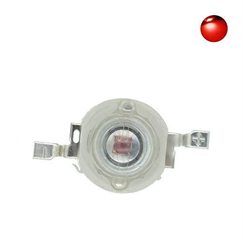 10 Stück 3 W Hochleistungs-LED-Perlen, 3,2 V, Leuchtdiode, LED-Chip, SMD, warmweiß, rot, grün, blau, gelb, for Downlight-DIY-Lampe KHzIgRdY (Color : Red) von KHIRY
