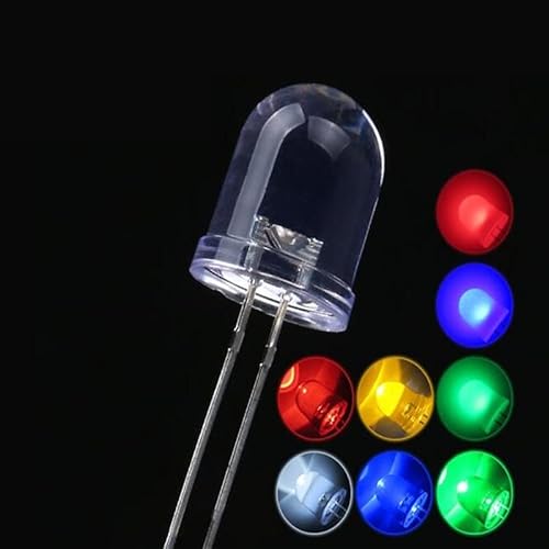 20-teiliges 8-mm-LED-Dioden-Set, 3 V, Set, Licht emittierend, Weiß, Grün, Rot, Blau, Gelb, Rosa, Lila, Orange, RGB, schnell, langsam, warm, LED-KIT KHzIgRdY (Color : Fast Rgb) von KHIRY