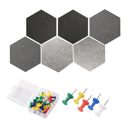 KHIRY Sechseckiges Pinnwand 6 Stück Pinnwand Kork, Sechseckige Korkplatte Selbstklebende Korkwand, Korkplatten für Die Wand mit 35 Stück Pushpin, Memoboard Wird Notizen, Aufhängen von Fotos, Bilder KHIRY Sechseckiges Pinnwand 6 Stück Pinnwand Kork, Sechseckige Korkplatte Selbstklebende Korkwand, Korkplatten für Die Wand mit 35 Stück Pushpin, Memoboard Wird Notizen, Aufhängen von Fotos, Bilder von KHIRY