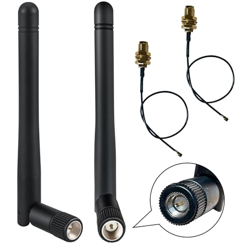 KHIYQILO WiFi Antenne 2.4GHz 3dBi SMA Connector IPEX Antenne für WiFi Router Drahtlose Netzwerkkarte Sicherheit IP Kamera Videoüberwachung Monitor Bluetooth Antenne von KHIYQILO