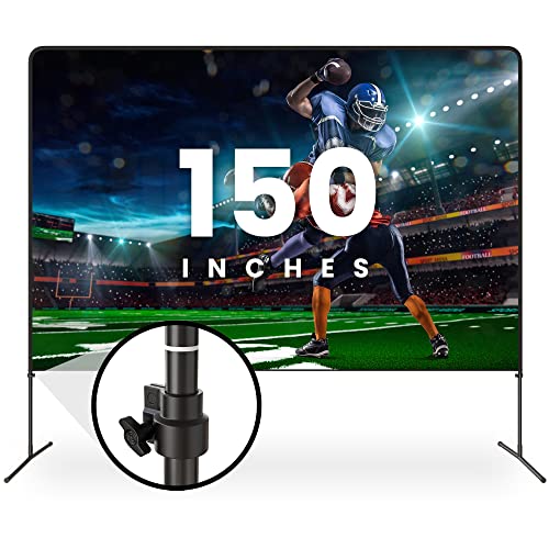 Projektorleinwand und Ständer mit Verstellbarer Höhe, 387 cm Innen- und Außenprojektor-Leinwand mit Tragetasche für Büro und Heimkino, tragbare Projektor-Leinwand Projektorleinwand und Ständer mit Verstellbarer Höhe, 387 cm Innen- und Außenprojektor-Leinwand mit Tragetasche für Büro und Heimkino, tragbare Projektor-Leinwand von KHOMO GEAR