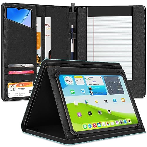 KHOMO Universal Padfolio Case - Tablet Portfolio Organizer with Notepad Holder - Compatible with iPad 10th/11th Gen, iPad Pro 11, iPad 7/8/9 (25.9 cm, 27.7 cm, 24.6 cm) von KHOMO