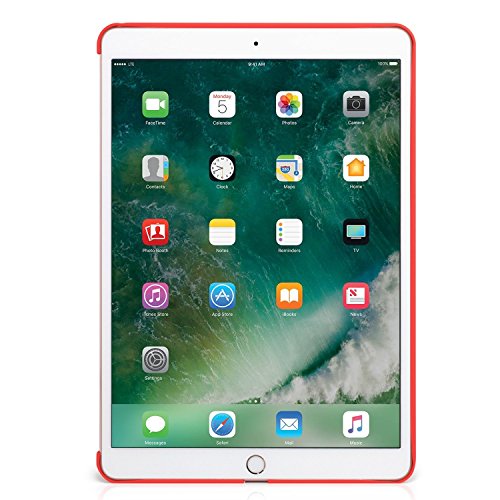 KHOMO iPad 9.7 2018 und 2017 Rückseite Back Case Hülle Gehäuse nur Heckschutz Schutz Kompatibel mit Smart Cover - Rot von KHOMO