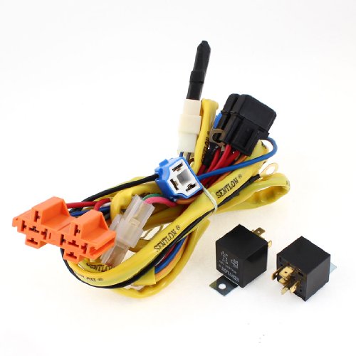 Auto Auto Motorrad H4 90W Scheinwerfer Lichtkabel Relais Kit von KHRKHHXLA