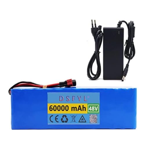 48V 60Ah Lithium Batterie, 13S3P Packs für Elektrofahrräder, für Motorräder mit Ladegerät XT60 Stecker von KHUKHU