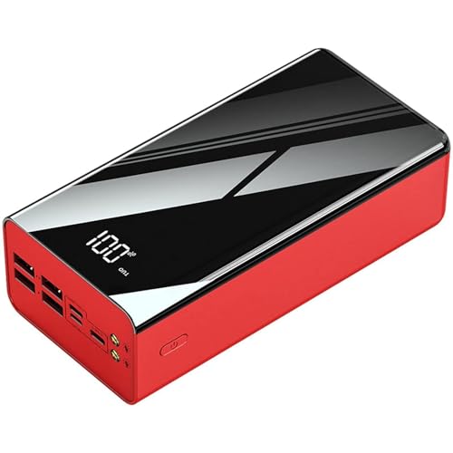 KHUKHU Externer Akku, 50.000 mAh, große Kapazität, tragbares Ladegerät, 4 USB-Anschlüsse, 3 Eingänge [Typ-C und Micro-USB], Backup-Akku, Telefon-Ladegerät, Powerbank von KHUKHU