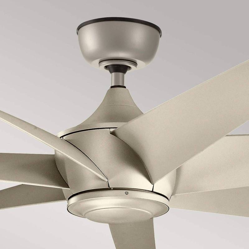 Deckenventilator Lehr2, IP44, silber antik, Ø 137 cm von KICHLER