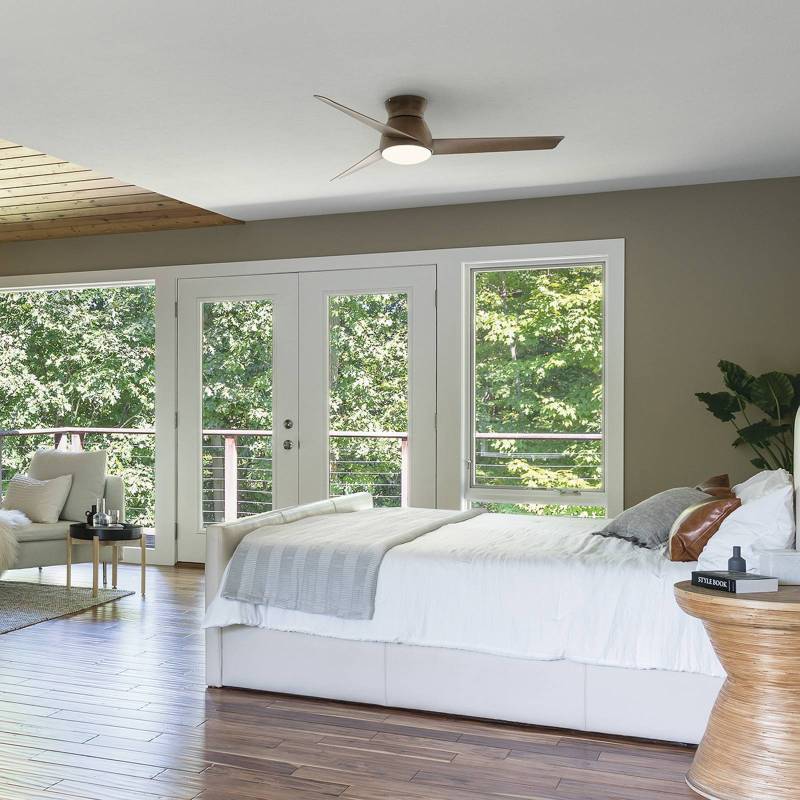LED-Deckenventilator Eris, IP44, walnuss von KICHLER