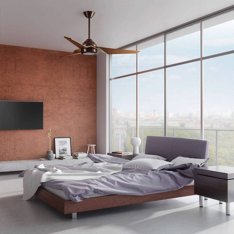 LED-Deckenventilator Jade, bronze, leise, Ø 152 cm, 60 W von KICHLER