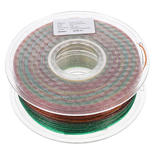 KICHOUSE 1 Rolle Verbrauchsmaterialien Für Den 3d-druck Drucker Filament Regenbogenfaden Filament Für 3d-drucker Drucken Von Filamenten Druckfilament Bunt Pla von KICHOUSE