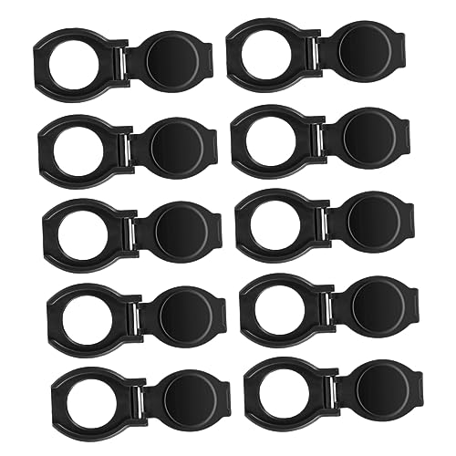 KICHOUSE 1 Satz 10 Stück Objektivdeckel Abdecken Für Abdeckung Netz Zubehör Echo Haube Kamera Aufkleber Webcam-objektivdeckel Black Abs von KICHOUSE